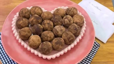 Falsa trufa de amendoim com cacau