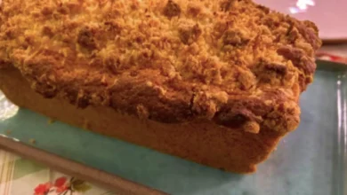 Bolo de Coco com Farofa Crocante